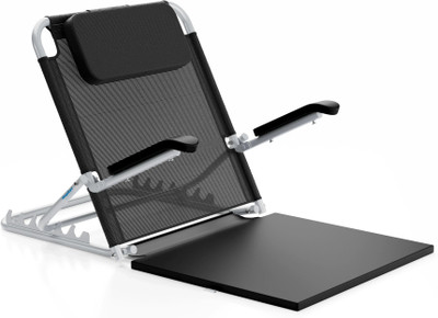 HOSPIKART Adjustable Hospital Back Support for Bed with Arm Rest, Bed Recliner Foldable Back / Lumbar Support(Black)