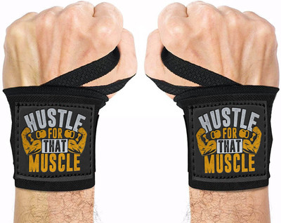 STEIGEN FITNESS Wrist Band for gym, Hand Grip Weight Lifting Straps, Wrist Support For joint Wrist Support(Black)