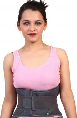 HouseOfCommon Lumbo Sacral Support Belt Waist & Back Support Belt - for UNISEX Cotton Fabric Back / Lumbar Support(Grey)