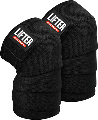 EasyHealth Knee Wraps For Squats Deadlift Heavy lifting For Men Knee Bands Knee Suppot Knee Support(Black)