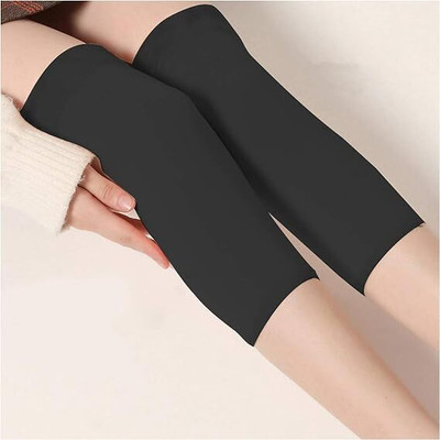 CozyCrazy Winter Knee Cap for Men Women Cozy Stretchable Leg Warmer Knee Support(Black)
