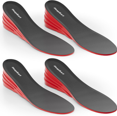 HOSPIKART Height Increase Insole, 4 Layer Heel Lift Shoe Insert (Small: 5-9 UK, 2 Pairs) Insole(Red)
