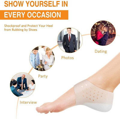 PGK TRADERS Height Increase insole Soft Silicone Comfortable for Women & Men 2cm Insole(White)