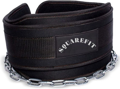squarefit Heavy Weight Lifitng Belts for Pullups, Gym Lifting, Powerlifting, Squat Back / Lumbar Support(Black)