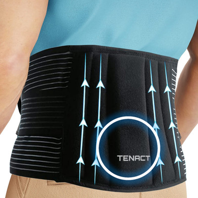 TENACT Premium Lumbar Support Belt for Men and Women Back Support Belt (34.1-38 inch) Back / Lumbar Support(Black)
