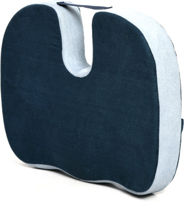 PRO Healthcare Orthopedic Coccyx Cushion for Tailbone Pain, Sciatica, Contoured Cushion Back / Lumbar Support(Blue)