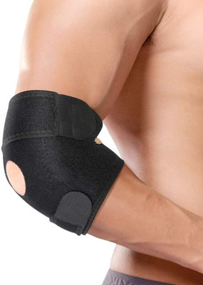 Leosportz (pack of 1 ) Elbow Support, Reversible Neoprene Support Elbow Support(Black)