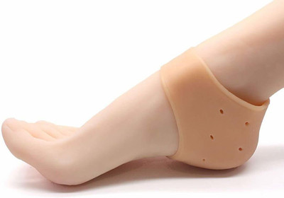 DHEER Silicone Gel Heel Pad Socks for Pain Relief for Men and Women Ankle Support