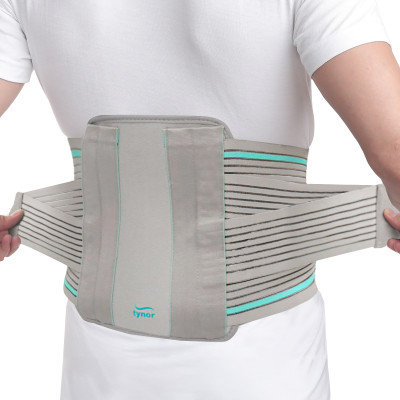 TYNOR Contoured L.S. Support, Grey, Large, 1 Unit Back / Lumbar Support