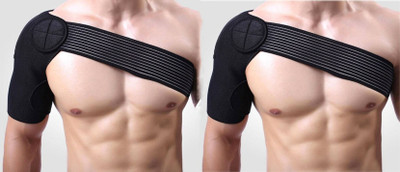 BALARKA (2pc)-Adjustable Right shoulder PREMIUM QUALITY NEOPRENE31 Shoulder Support(Black)