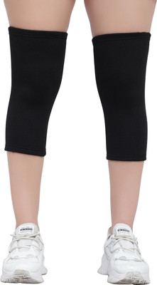 HouseOfCommon Unisex Knee Cap Brace for Arthritis Pain Relief, Ligament Injuries, Sports Knee Support(Black)
