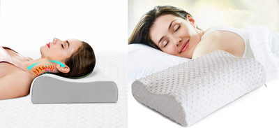 RUSHABH ENTERPRISE Memory Foam Nature Sleeping Pillow Pack of 1(White)