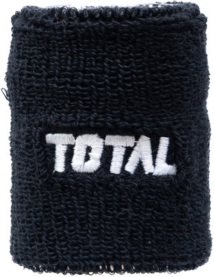 Total sports & fitness Adjustable and Breathable Cotton Unisex Sweat Wrist Band (Pack of 1) 3 Inch Wrist Support(Black)