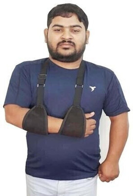 fact-care ARM SLING POUCH WITH SHOULDER SUPPORT BLACK ADJUSTABLE S-M-L-XL Shoulder Support(Black)