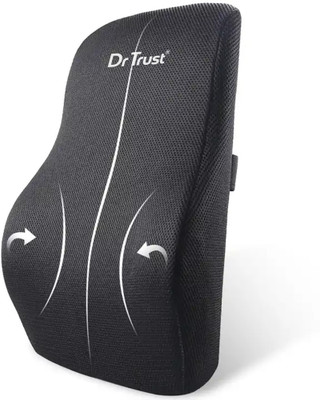 Dr Trust USA Memory Foam Backrest Chair Cushion Posture Corrector Spine Pain 360 Back / Lumbar Support(Black)