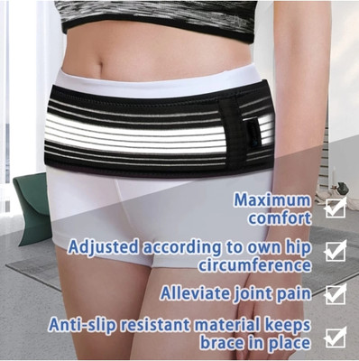 SNAKX Sacroiliac SI Joint Hip Belt - Lower Back Support Brace for Men and Women Abdominal Belt(Black)