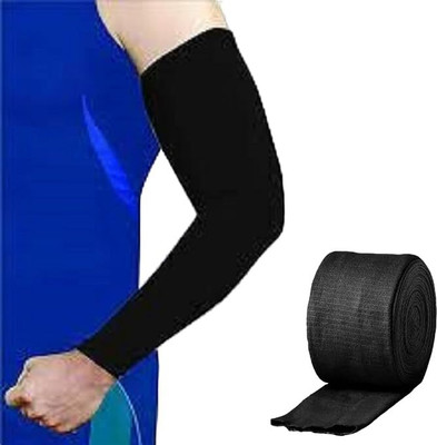 FEDORA EMPIRE 5M Roll.. Cotton Arm Sleeve For Men & Women Elbow Support(Black)