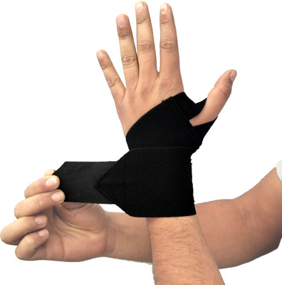 GymWar Gym & Fitness Wrist Support for men & Women(Pack of 2) Wrist Support(Black)