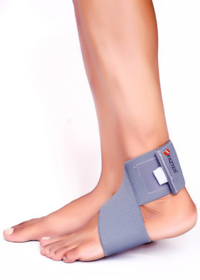 FAZTER Premium Adjustable Elasticized-Fabric Adjustable Ankle Binder - Universal Ankle Support(Grey)