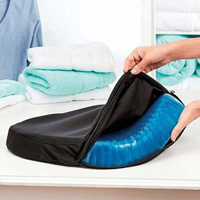ND BROTHERS Cushion Back Support Pad For Chair Pain Relief Hip Support (Blue) Back / Lumbar Support(Blue)