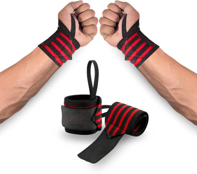 Shopeleven Wrist Band Wrist Supporter Gym Wrist Wrap/Straps Gym Accessories Supporter(Red)