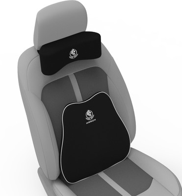 HouseOfCommon Breeze Slim Car Backrest and Neck Rest Memory Foam Support Pillow Combo Posture Corrector