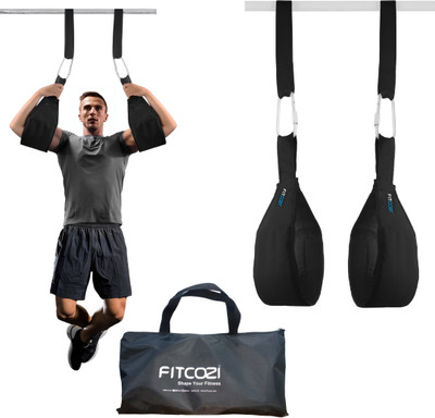 Fitcozi Hanging Ab Straps for Pull up/Hanging Ab Sling for Abs Workout with Quick Lock Abdominal Belt(Black)