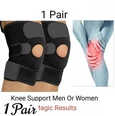 Mulkraj Ortho Knee Support(Men and Women) (Blackk)-125 Knee Support(Black)