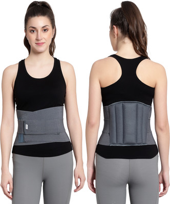 AASHI CARE L.S belt Unisex Premium For Lower Back Support (Grey) Men & Women Back / Lumbar Support(Grey)
