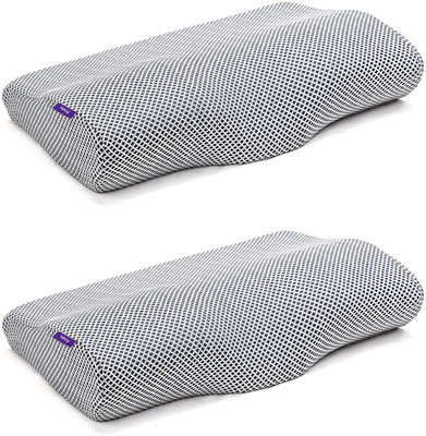 Frido Ultimate Contour Cervical Neck Pillow for Pain Relief Sleep,Pack of 2 Cervical Pillow(Grey)