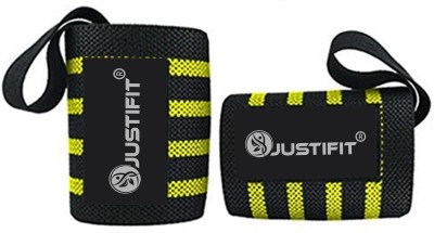 JUSTIFIT Wrist grip bands for gym sports muscle ailments computer work men and women Wrist Support(Black, Green)