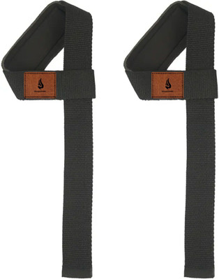 GJSHOP Weight Lifting Straps, Wrist Supporter For Deadlifting With Padded Support Wrist Support(Black)