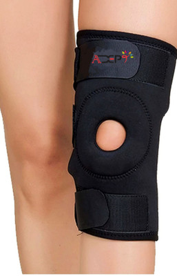 Adept Knee Cap Support for Knee Pain Relief Open Patella Women and Men black Knee Support