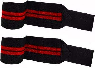 FRENDZO Gym Wrist Band Hand Support Weight Lifting Braces For Body Building UNISEX is74 Wrist Support(Black)
