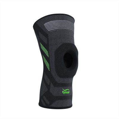 TYNOR Knee Cap Air Open Patella, Black & Green, Large, 1 Unit Knee Support