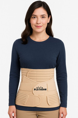 PLETHEON abdominal belt after delivery for tummy reduction Back & Abdomen Support Abdominal Belt(Beige)