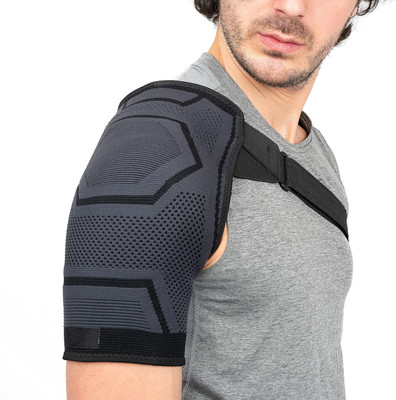 keycraze Adjustable Shoulder Pain Relief with PowerKnit Compression Technology Shoulder Support(Black)