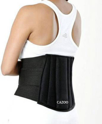 Cazoo Lumbo Sacral Support Belt Spinal Brace Lower Back Pain Osteoporosis Slip Disc Back / Lumbar Support(Black)