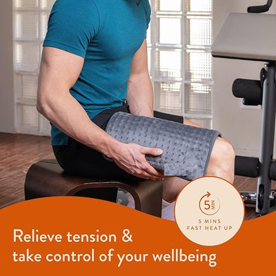 PRACTO CARE Heating Belt Your Ultimate Solution for Comfort and Pain Relief Heating Pad Back / Lumbar Support(Grey)