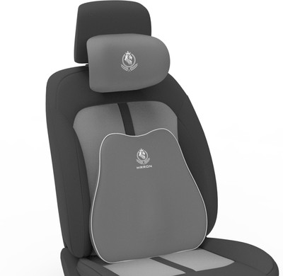 MRRON Mivi Slim Car Lumbar Support Pillow with Neck Rest – Memory Foam Posture Corrector(Black)