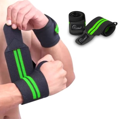 Verdure Wrist Support Band Wraps with Thumb Loop for Gym Weight Lifting Workout Wrist Support(Green)