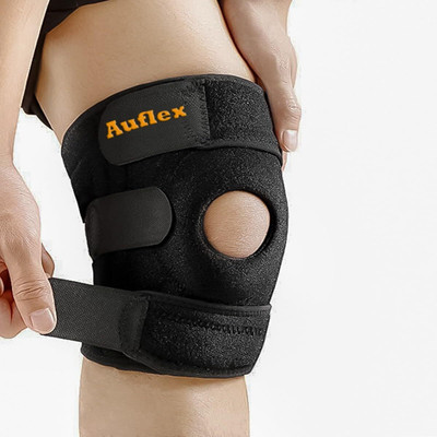 AuFlex Neoprene Premium Knee Support Open Patella, Breathable Knee Cap Brace for Knee Knee Support(Black)
