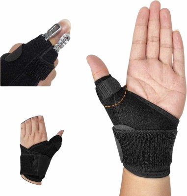 FitHead Wrist Brace with Thumb Stabilizer For Hand Long Lasting Pain Relief Wrist Support(Black)