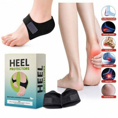 SEINON'S Superior Softsteps Heel Protector For Women Shock Absorbing Heel Support QRJ Heel Support(Black)