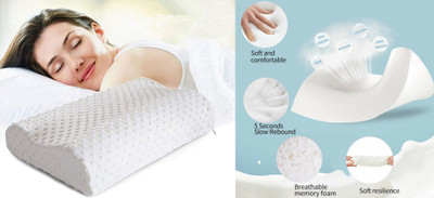 PRATIK MARKETING Memory Foam Alphanumeric Sleeping Pillow Pack of 19(White)