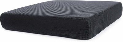 METRON Seat Cushion/Chair Pad Helps in Comfortable Sitting Back / Lumbar Support(Black)
