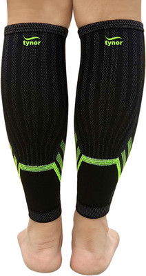 TYNOR Calf and Shin Support Air Pro, Black & Green, Small, 1 Pair Knee Support