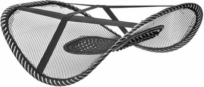 FORKIT Adjustable Car Mesh Lumber for Car seats & Office chairs With Back Relax Back / Lumbar Support(Black, Grey)
