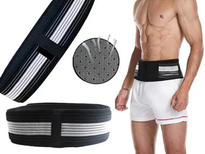 SNAKX Men Sacroiliac SI Joint Hip Belt for Pain Relief Lower Back Pelvis support belt Back / Lumbar Support(Black)
