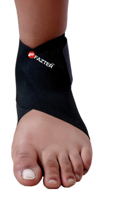 FAZTTER Premium Adjustable Elasticized-Fabric Adjustable Ankle Binder - Universal Ankle Support(Black)
